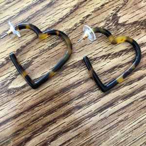 Cheetah heart earrings